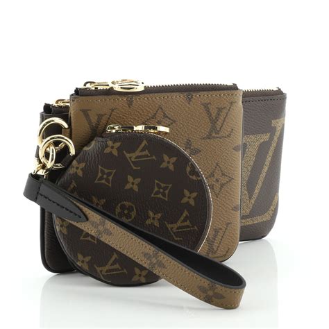 louis vuitton trio pouch|louis vuitton pouch with strap.